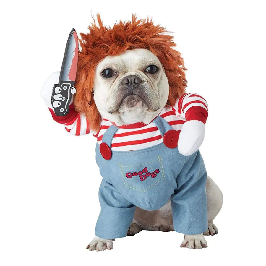 Deadly Doll Dog Costume Small - Blue