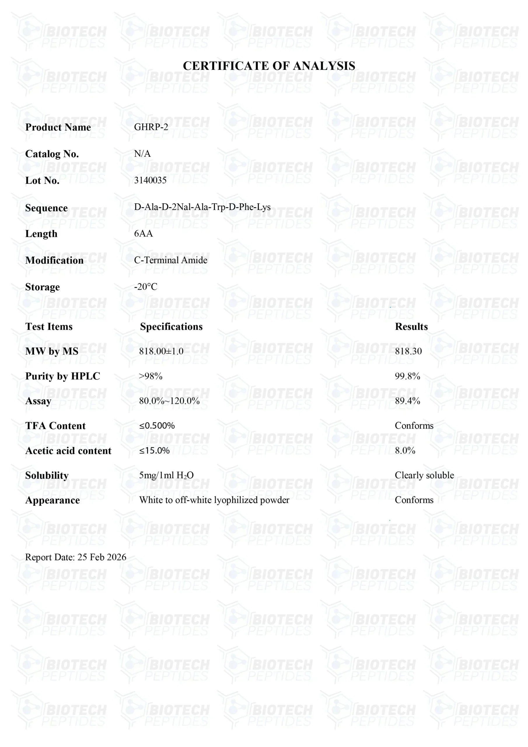 (🔥  Boosts GH secretion) GHRP-2 Peptide Online - (5mg) -10 Vials