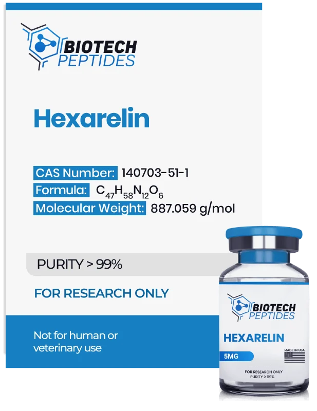 (💪Faster recovery) Hexarelin Peptide - (5mg) - 10 Vials