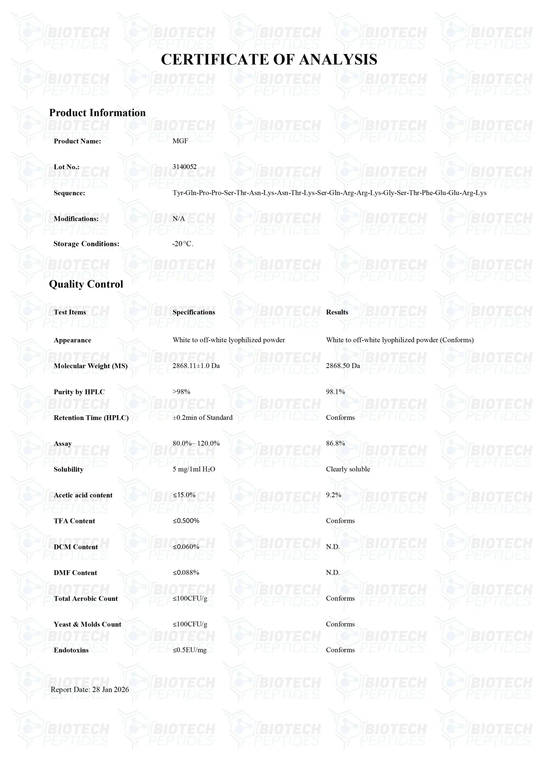 (💪Muscle Recovery) MGF (Mechano-Growth Factor) (5mg) - 10 Vials